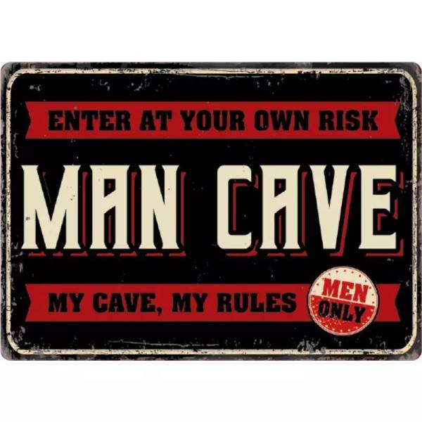 Metallschild "Man Cave (h)"